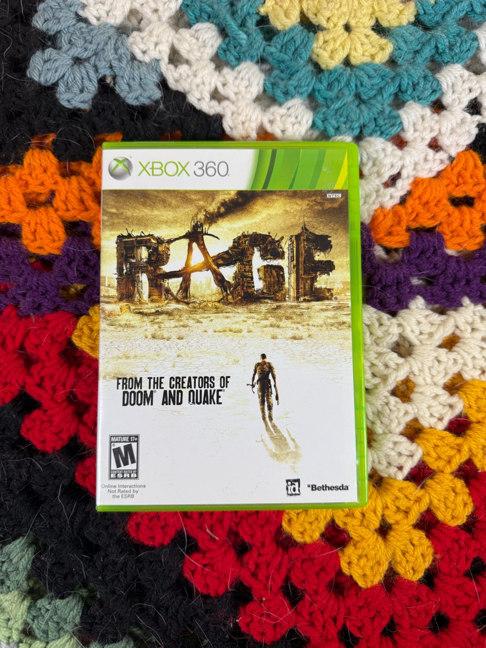 Microsoft Xbox 360 RAGE Game Case with Green Trim